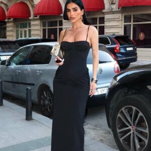 Elegant Ruched Slim-Fit Maxi Dress