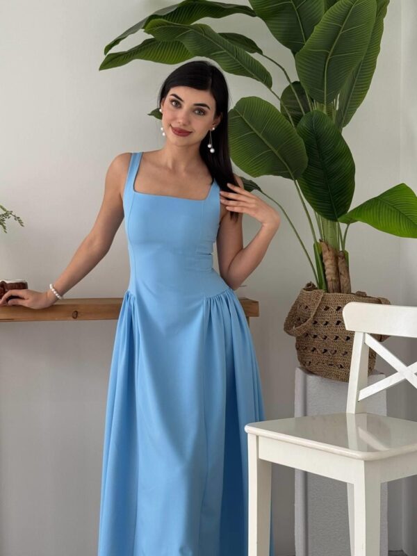 Heldi Pleated Atlas Midi Dress