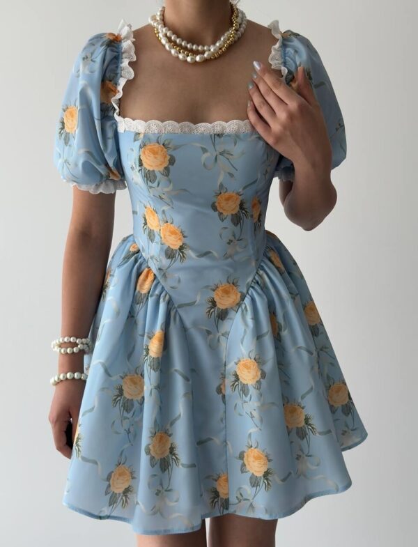 Alros Mos Crep Floral Mini Dress