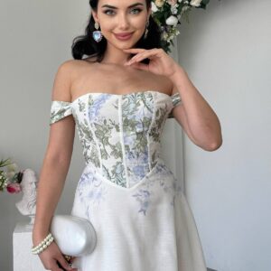 Henes Keten Floral Midi Dress