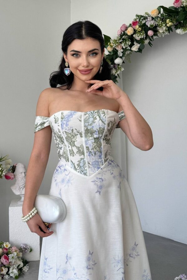 Henes Keten Floral Midi Dress