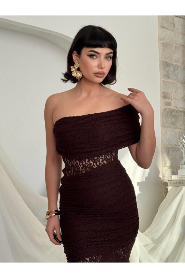 Tiva Elegant Lace Midi Dress