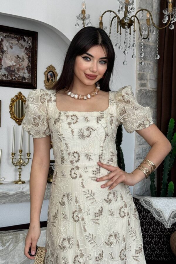 Vesam Elegant Fabric Midi Dress