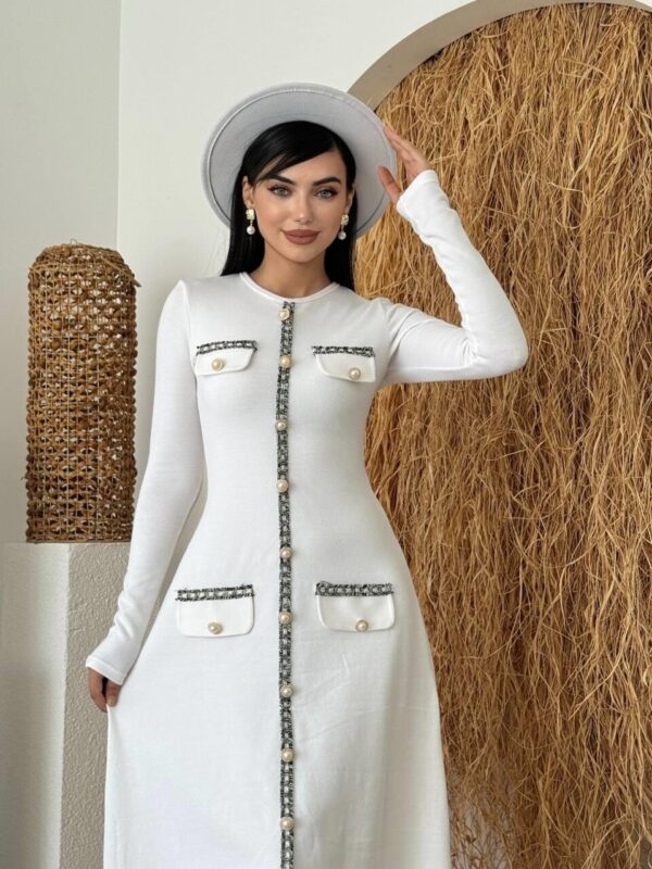 Orla Button Detailed Knit Dress
