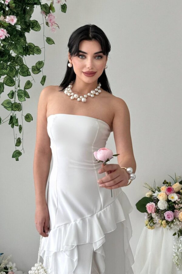 Madel Strapless Chiffon Evening Dress