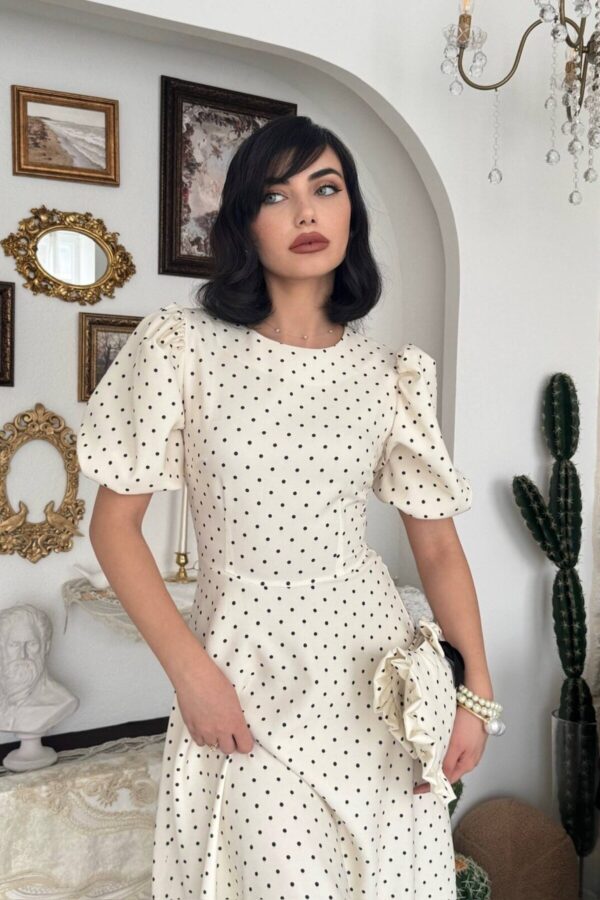 Agle Printed Balloon Sleeve Dress