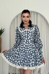 Vero Patterned Baby Collar Dress