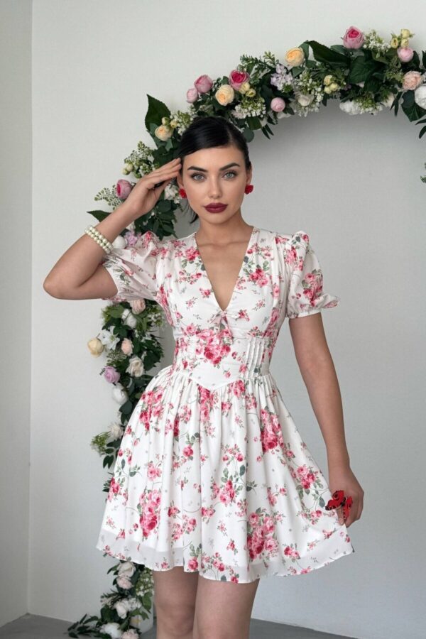 Mere Floral Print Mini Dress