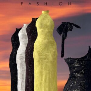 Gerne Tulle Neckline Dress