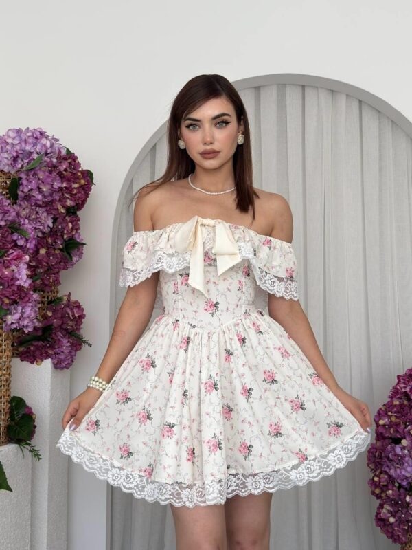 Huma Bow Detailed Floral Dress
