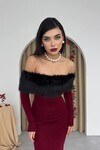 Bestia Strapless Feather Detailed Dress