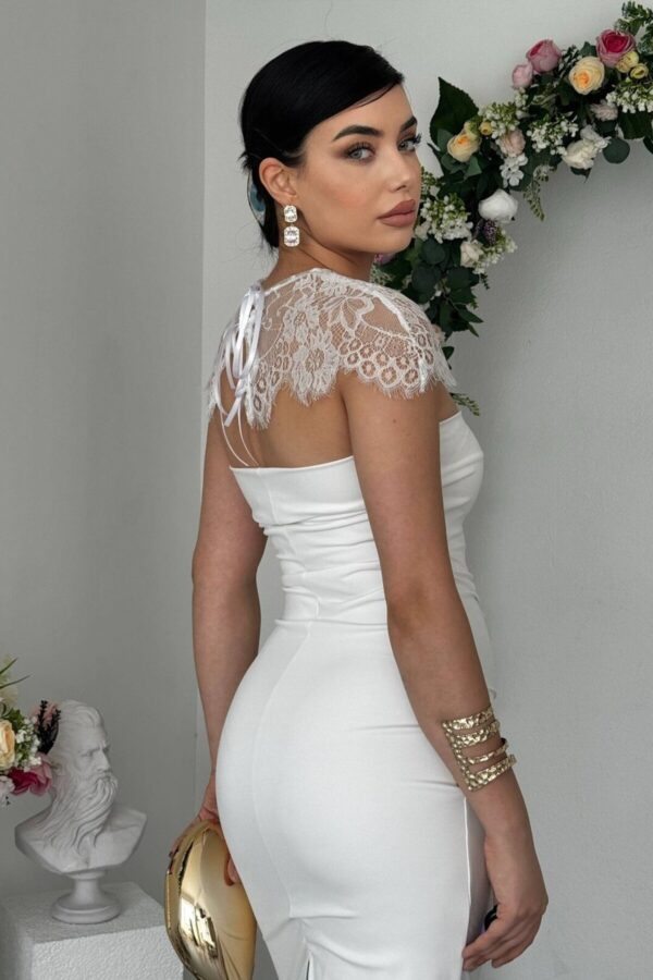 Jecan Shoulder Cape Lace Dress