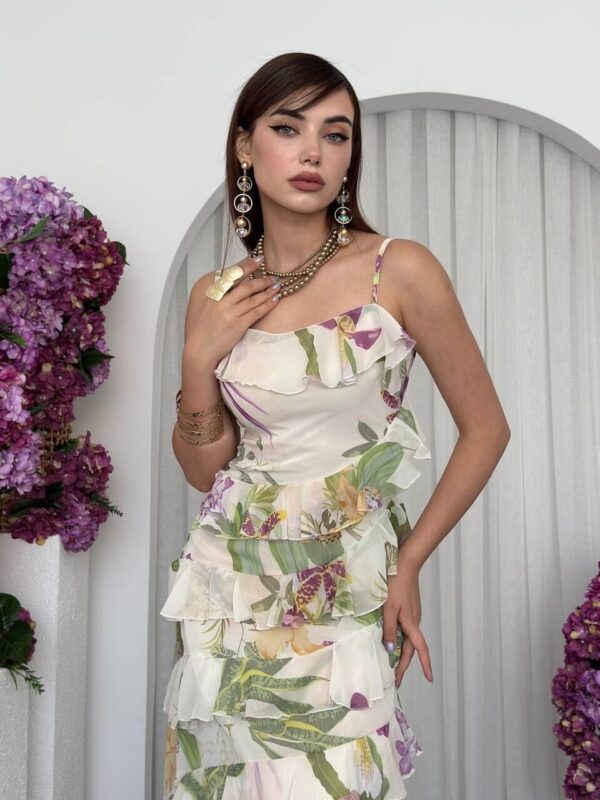 Mahi Rope Strap Floral Chiffon Dress
