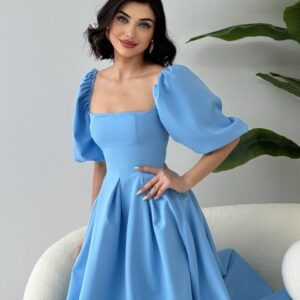 Benjamin Poplin A-Line Midi Dress