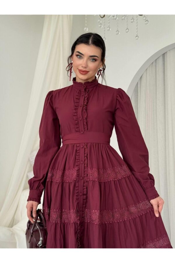 Verno Belted Poplin Dress