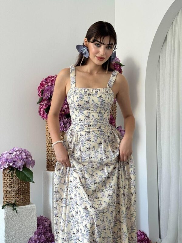 Pou Gathered Moss Krep Dress