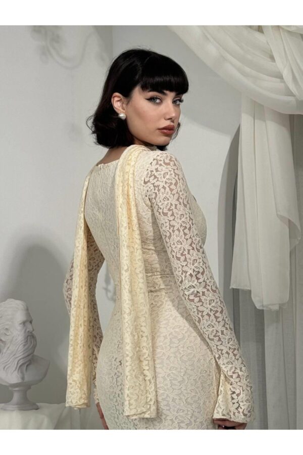 Olin Lace Shawl Dress