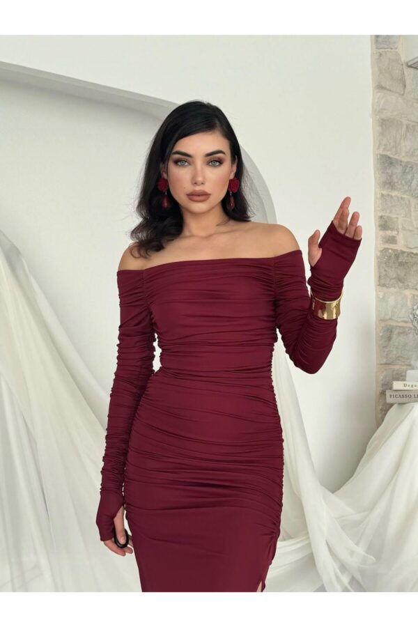 Vasco Draped Poplin Midi Dress
